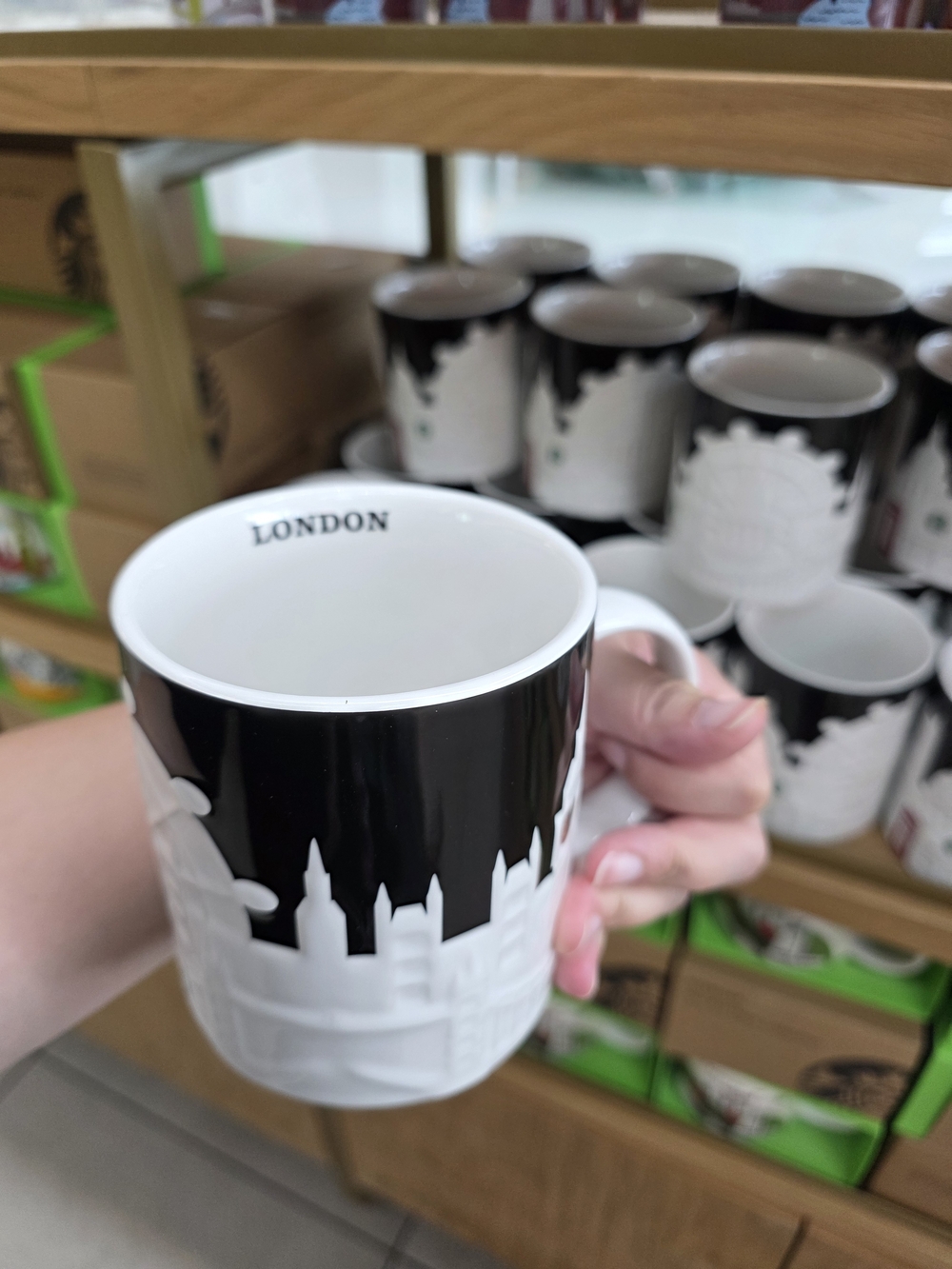 Starbucks London Skyline Ceramic Mug - Black & White